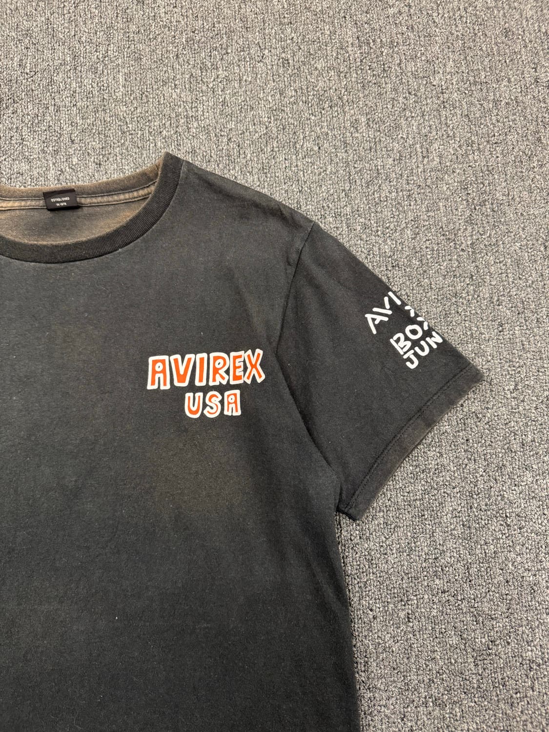 M)AVIREX USA X BOX JUNTARO 빈티지 후면 프린팅 반팔 상품이미지2