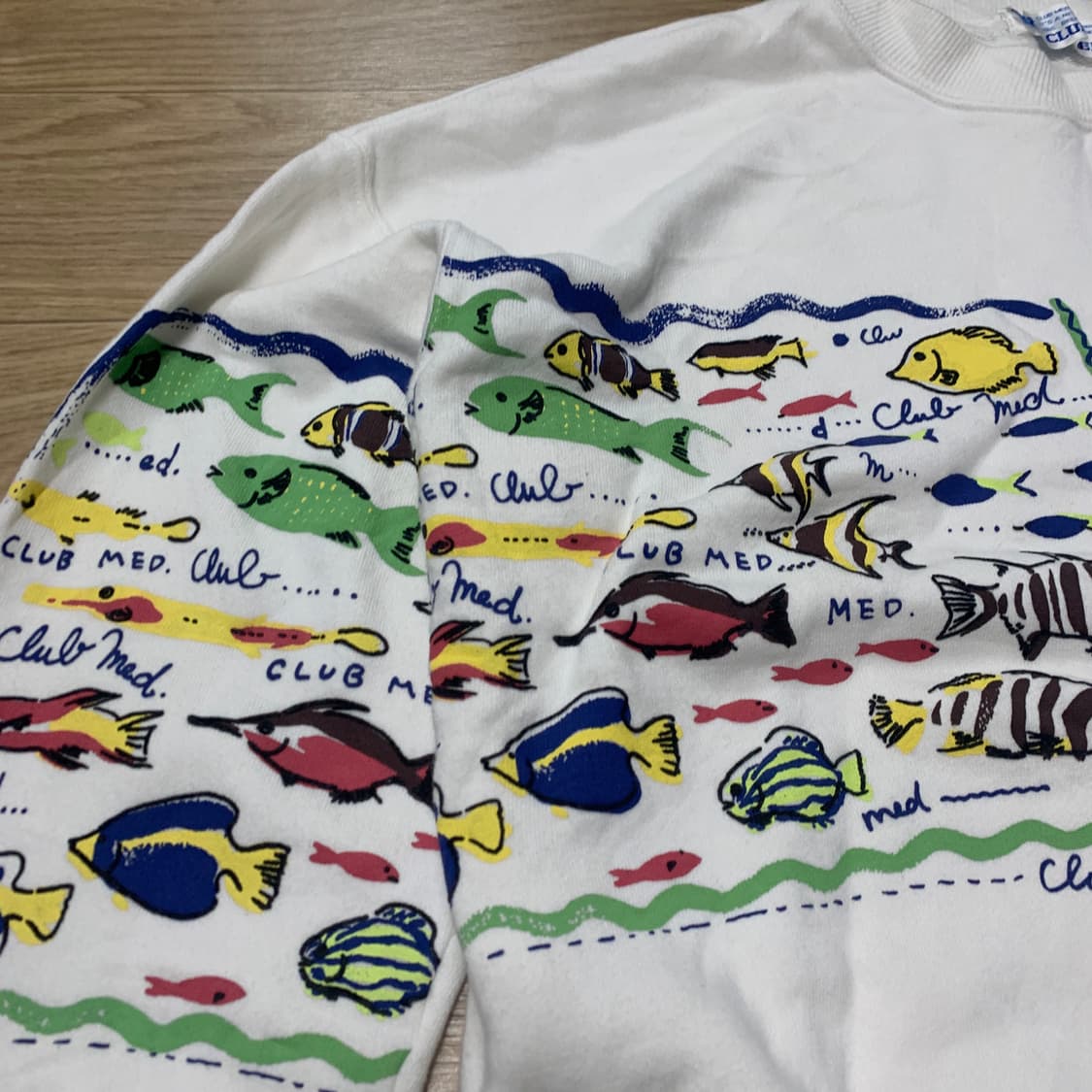 M)Club Med 90s 일본산 물고기 맨투맨 상품이미지3