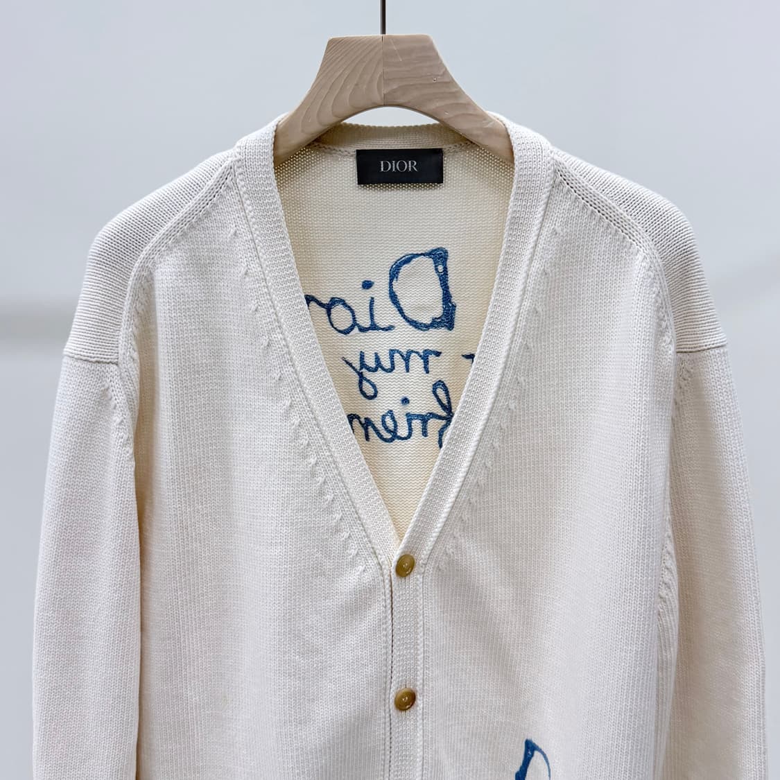 [S급/3XL] 디올 X 힐튼 넬 코튼 자수 블렌드 가디건 화이트 상품이미지3