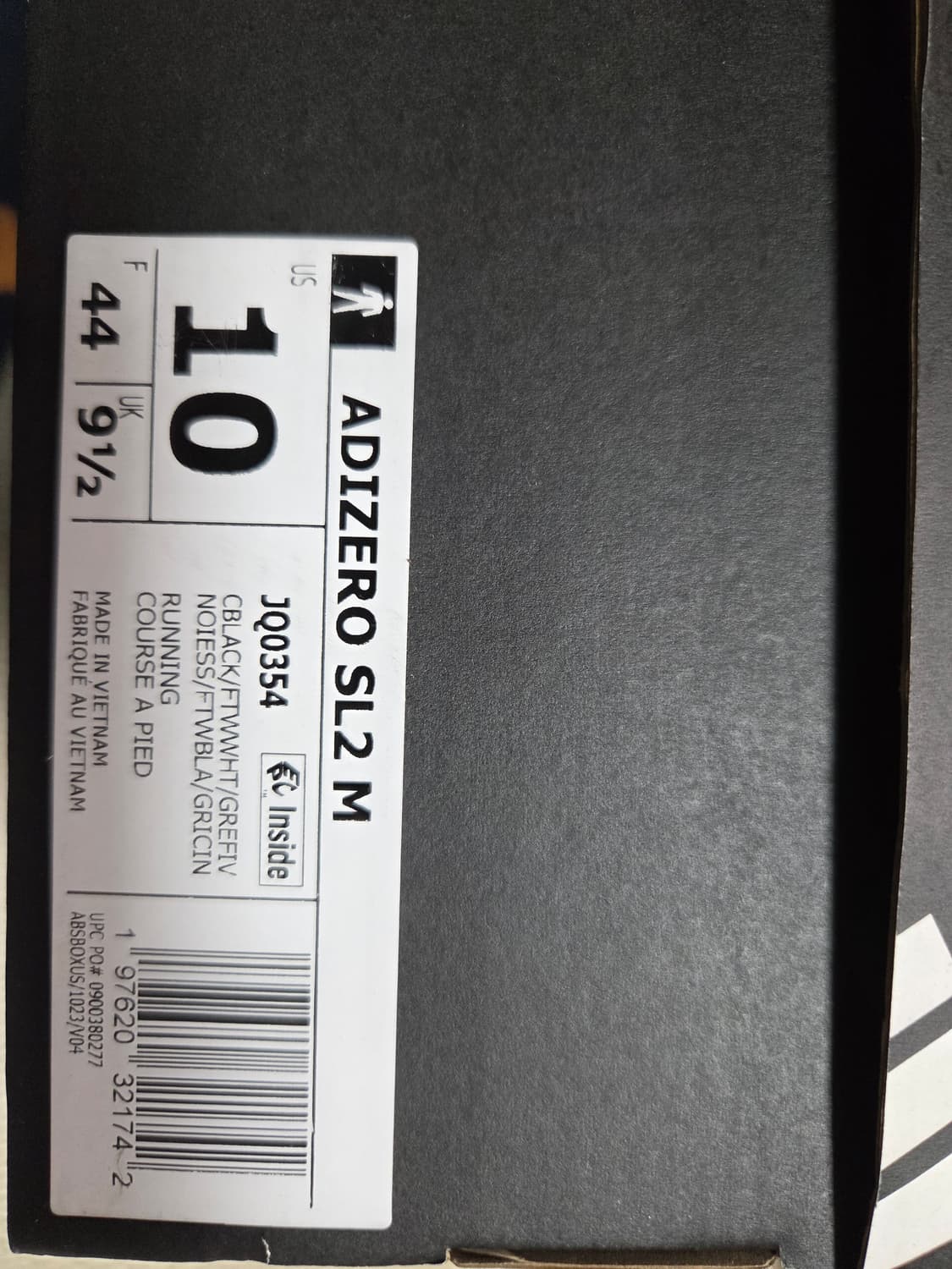 아디다스 아디제로 SL 2 코어 러닝 슈즈 팝니다. 상품이미지3