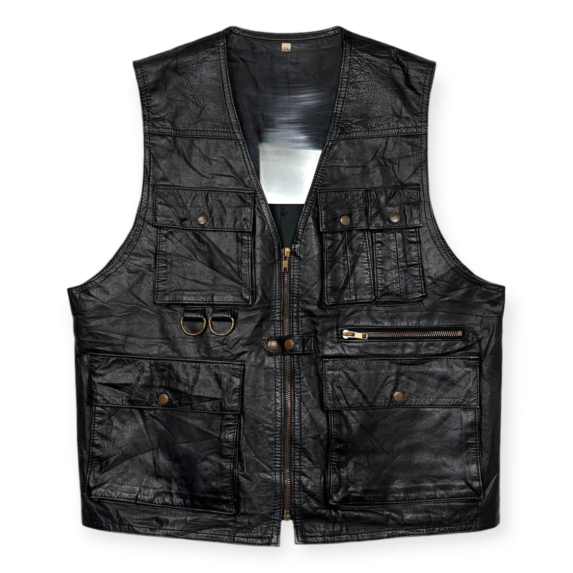 빈티지 포켓 가죽 베스트 조끼 상품이미지1