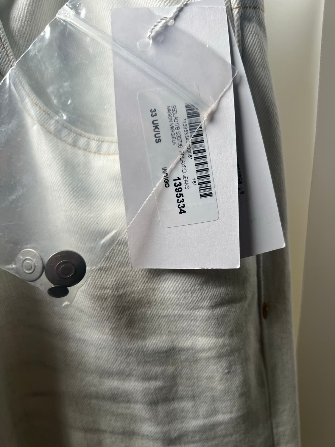 메종 마르지엘라 화이트 데님 33 새상품 상품이미지3