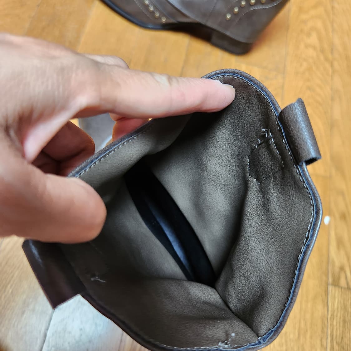 빈티지 카우보이무드🤠 스터드 브라운 웨스턴 부츠 (40)
 상품이미지3