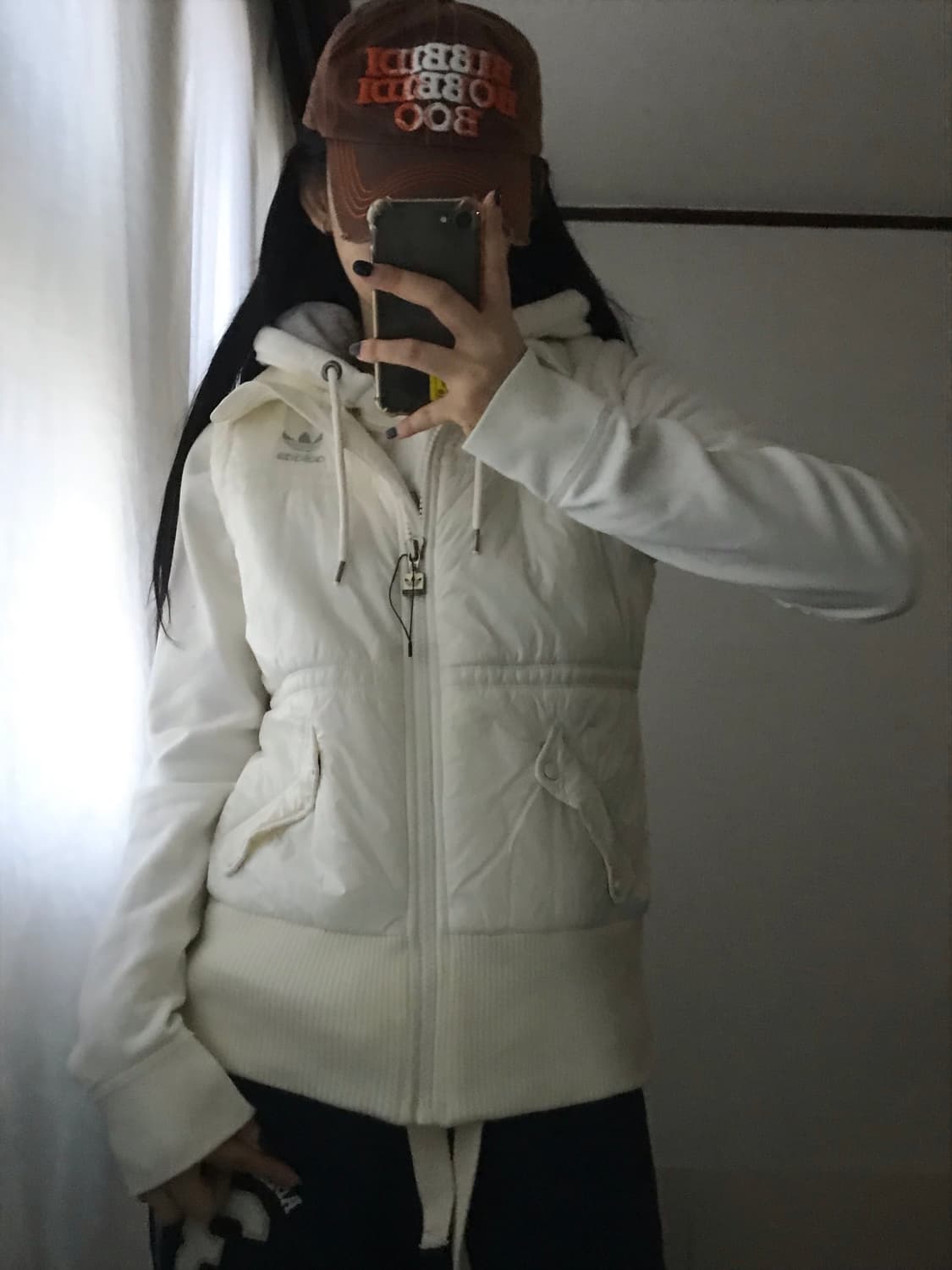 아디다스 아이보리 실버 패딩조끼 상품이미지3