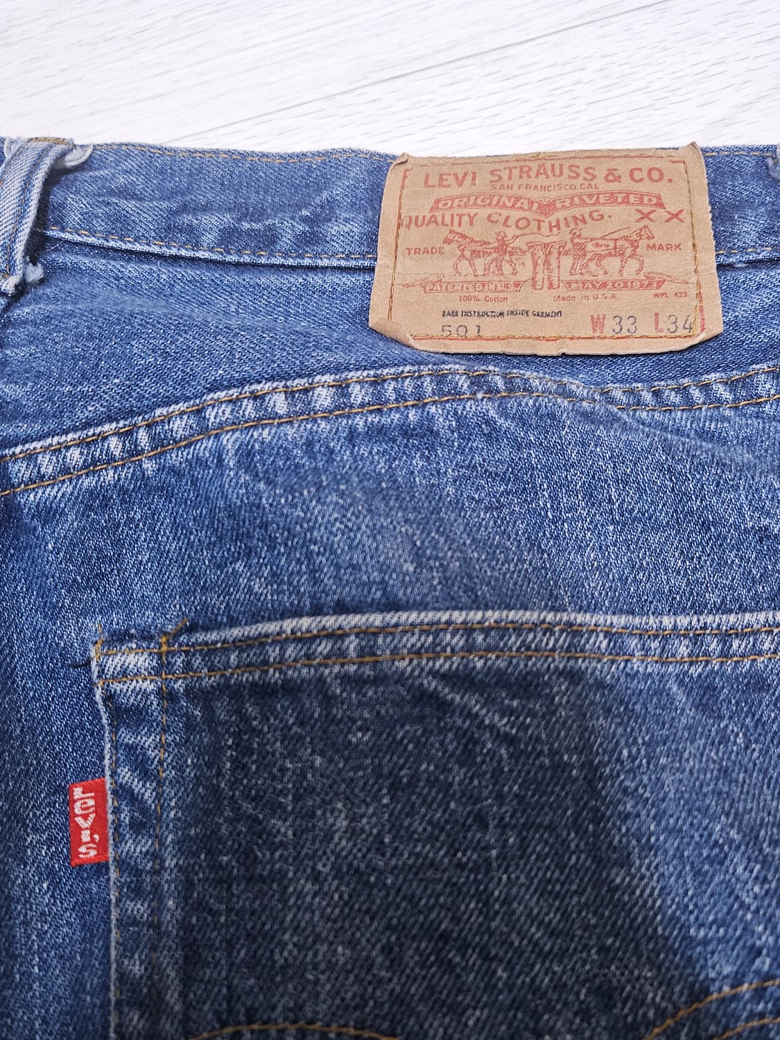 70s 리바이스 501 66전기 - 셀비지 데님 상품이미지3