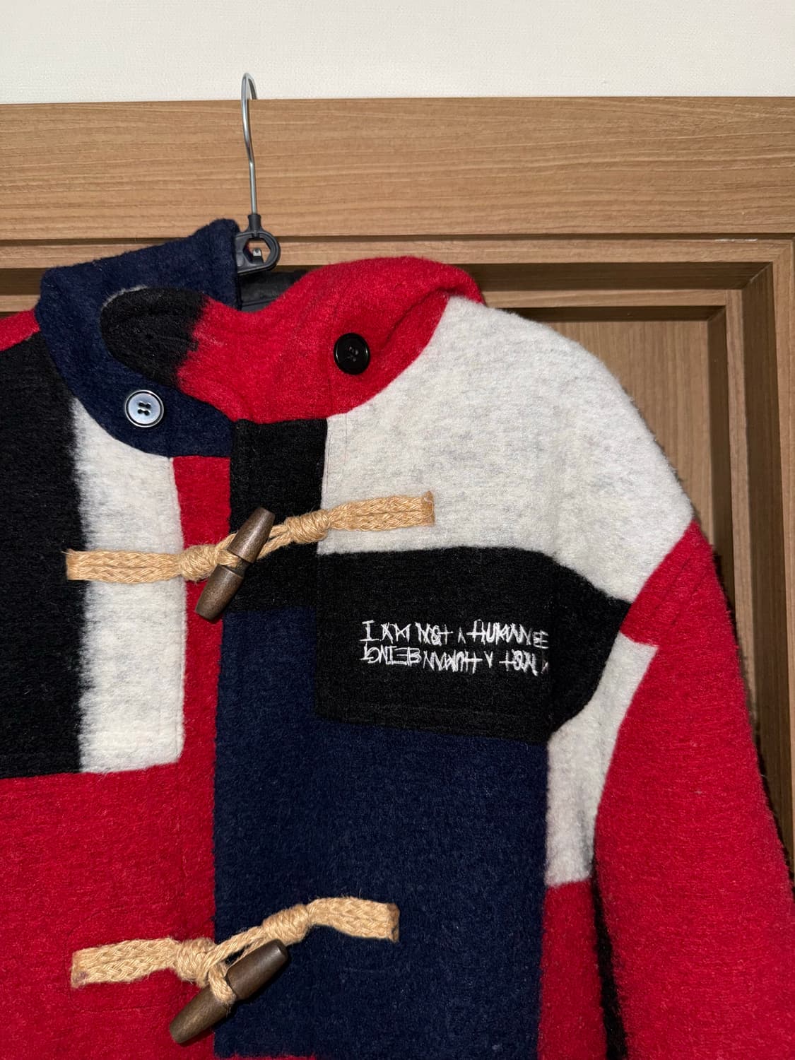 아임낫어휴먼비잉 패치워크 더플코트  상품이미지2