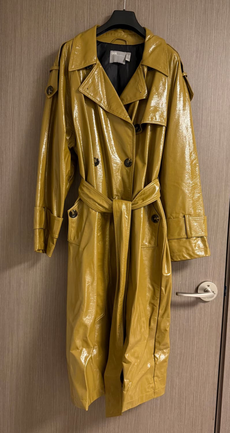 ASOS /영국브랜드/패턴트 에나멜 트렌치코트 상품이미지3