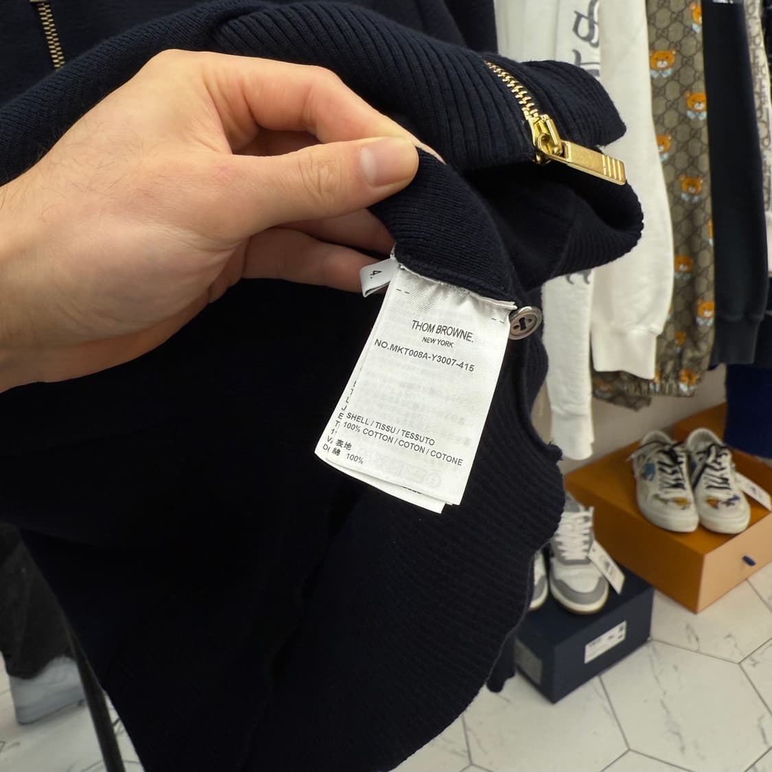 [4] 톰브라운 밀라노 암밴드 금장 후드집업 상품이미지5