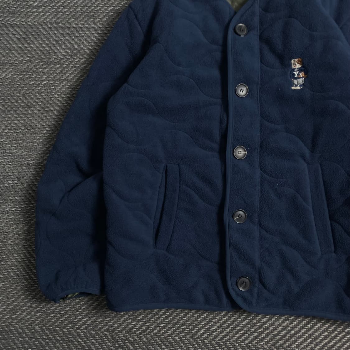 Yali 예일 퀼팅 플리스 자켓 네이비 y 5029 상품이미지4