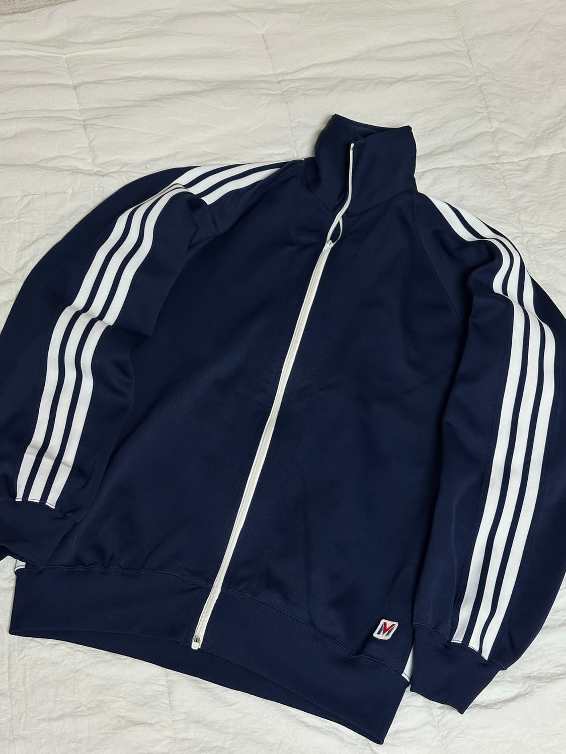 JP 미즈노 네이비 져지 삼선 트랙탑 라지 상품이미지1