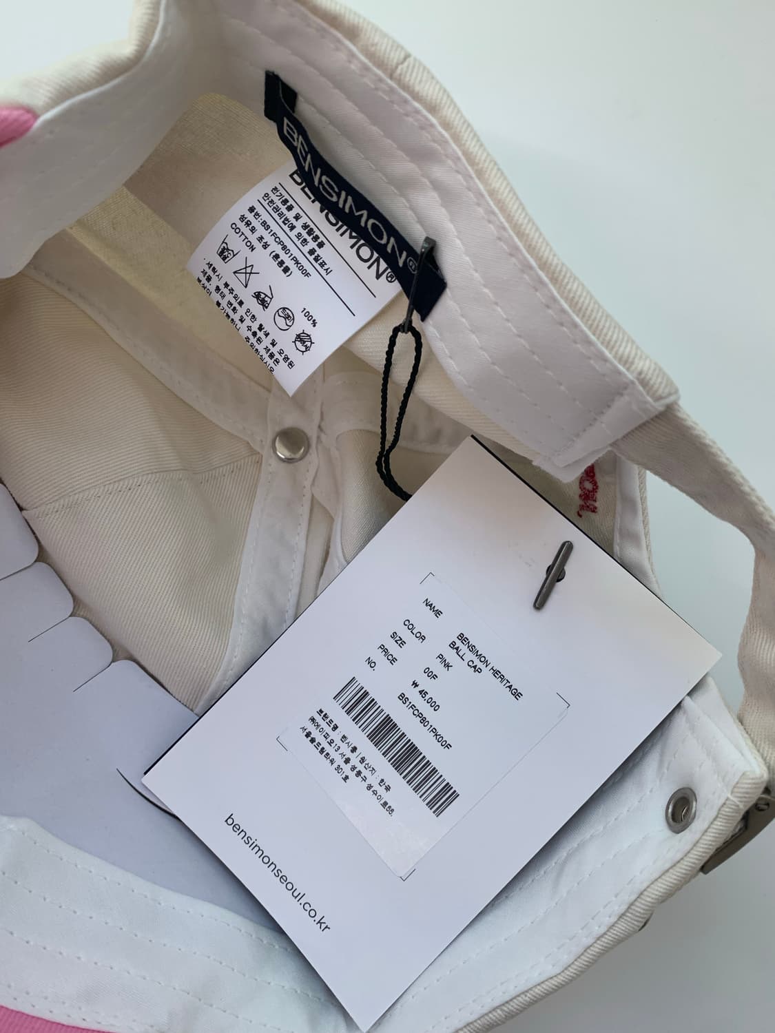 BENSINON 핑크 캡 상품이미지4