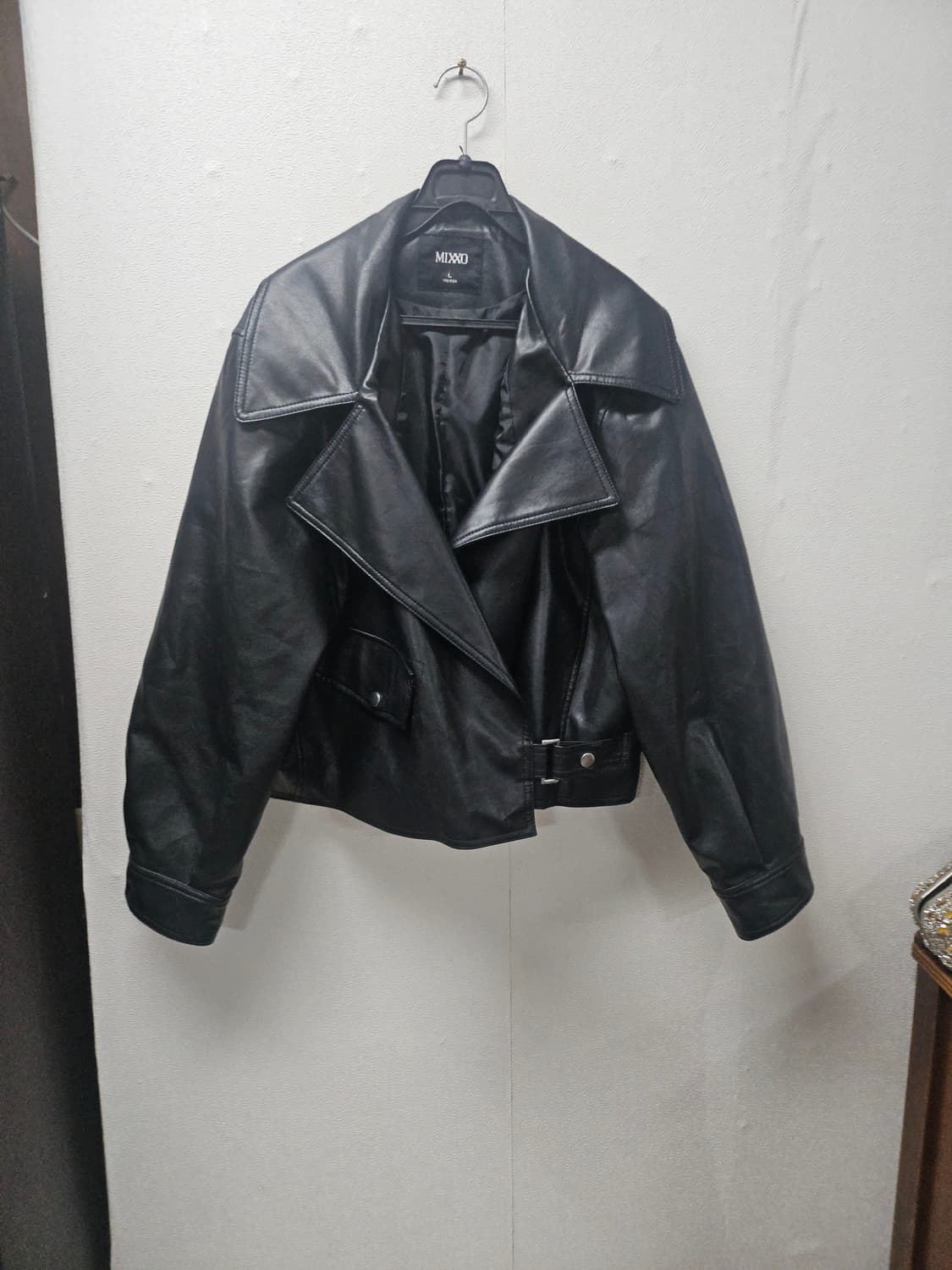 MIXXO 크롭 인조가죽 자켓 L 상품이미지2