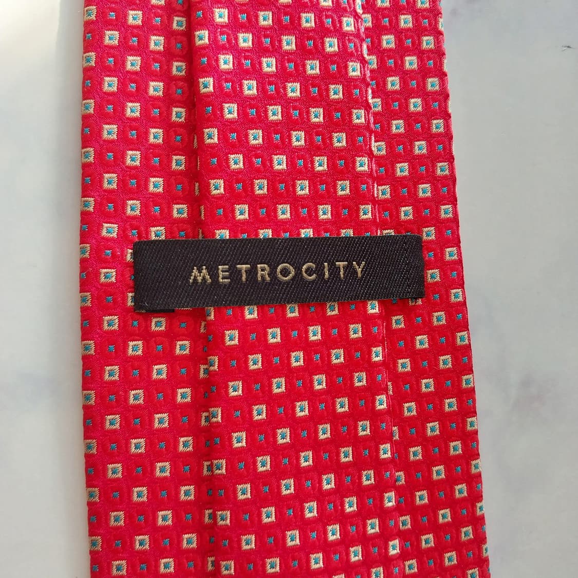 메트로시티 실크 레드 패턴 넥타이 8.9cm A+등급 A1963
 상품이미지9