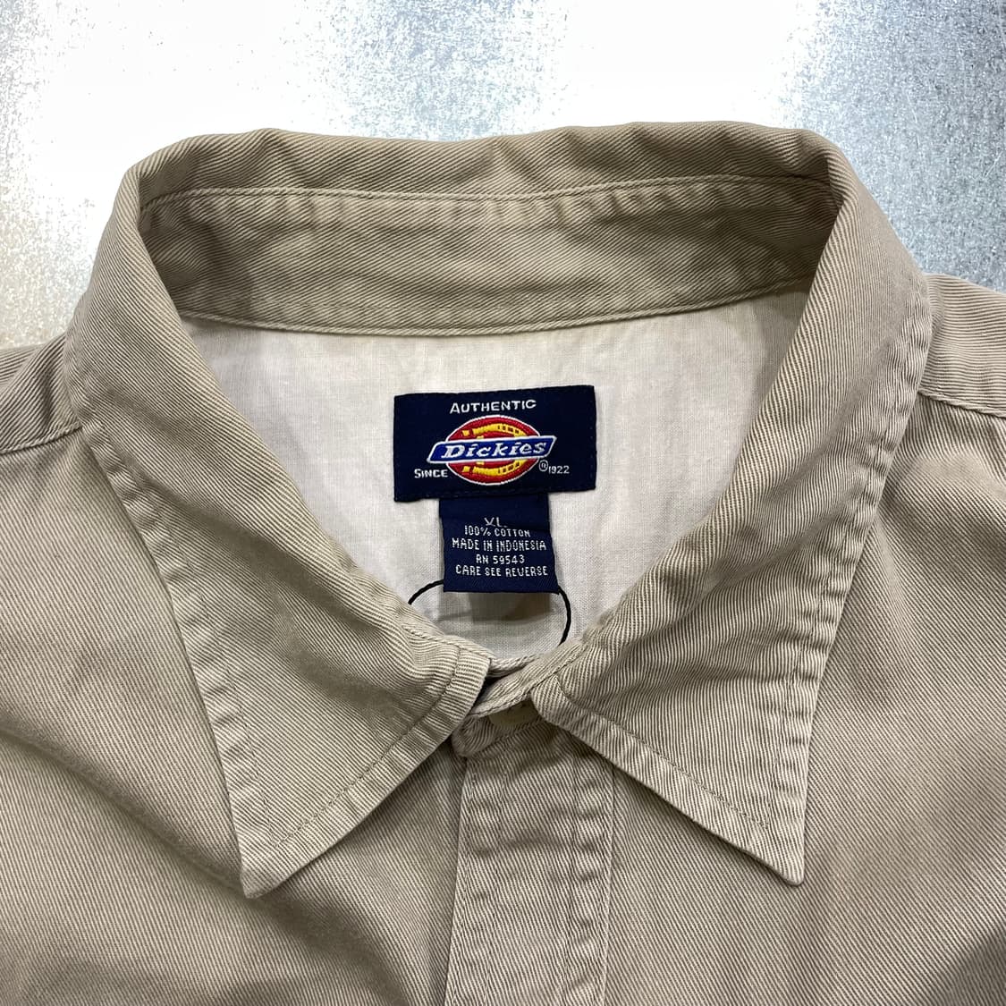 (XL) Dickies 디키즈 반팔 워크 셔츠 패치 자수 베이지 상품이미지10