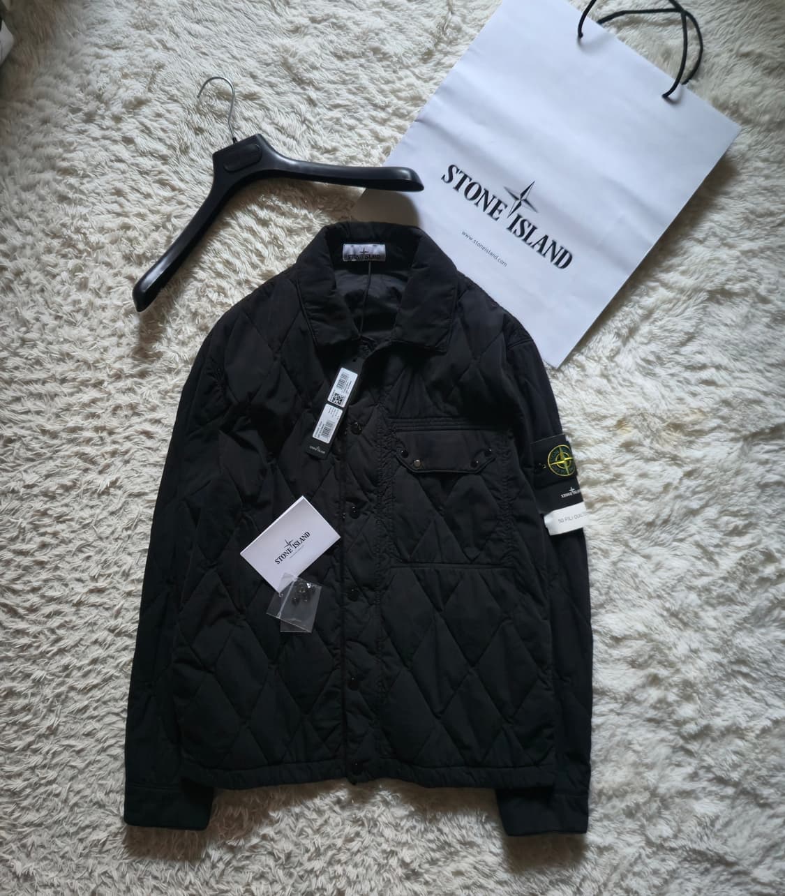 (m) 스톤아일랜드 24fw 50fili 퀼팅 자켓 블랙 상품이미지1