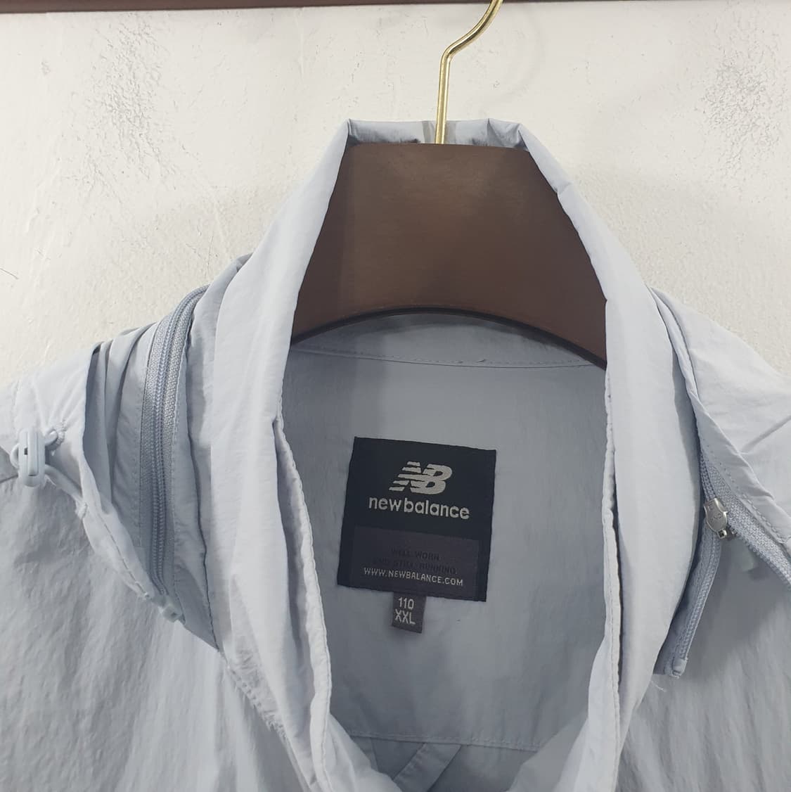 2XL 뉴발란스 남성 윈드브레이커 캐주얼 투웨이 후드 바람막이 자켓 상품이미지3