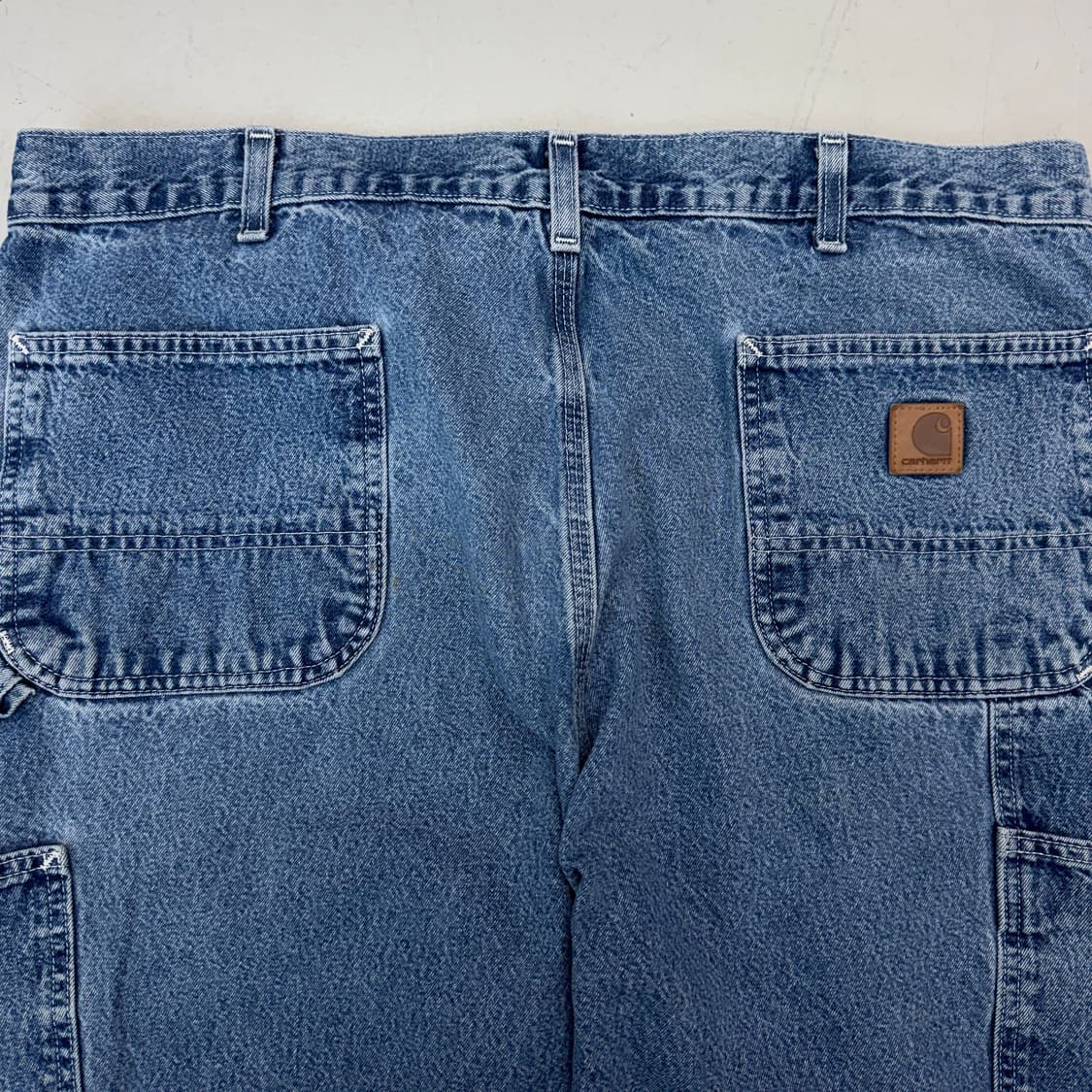 칼하트 OG 가죽패치 카펜터 와이드 워크 데님팬츠 상품이미지6