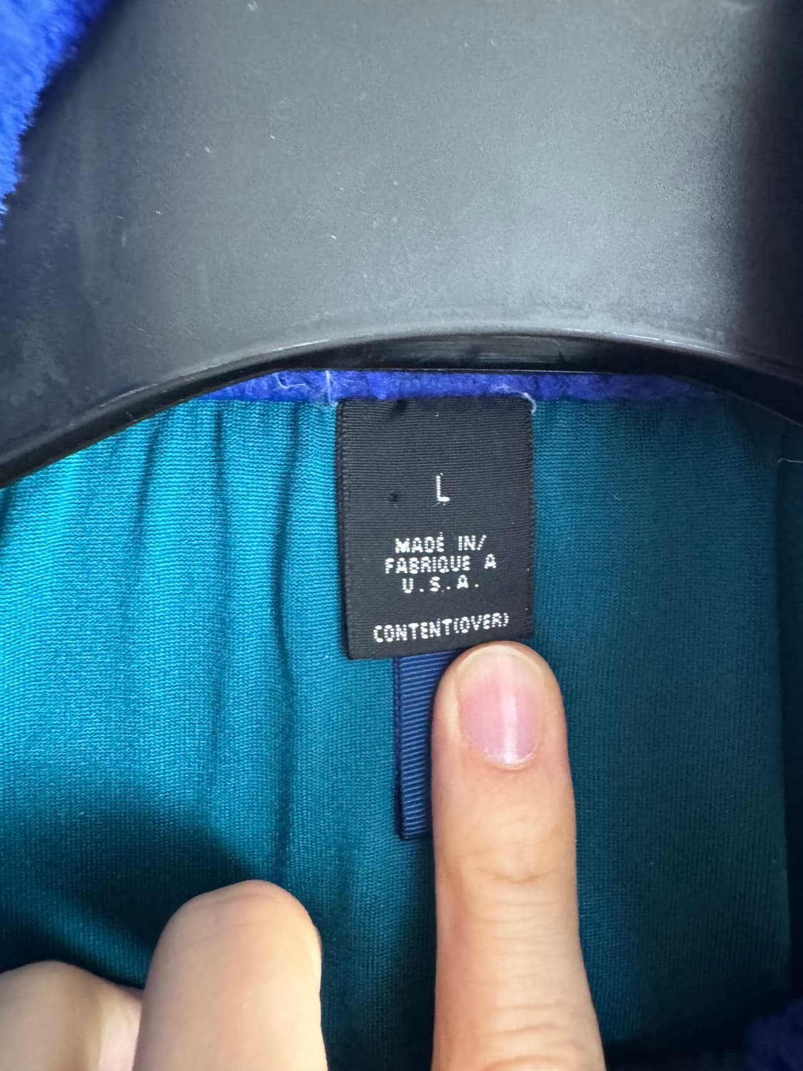 L 파타고니아 90s USA 레트로 딥 파일 베스트 잉크 블루 퍼플 상품이미지3