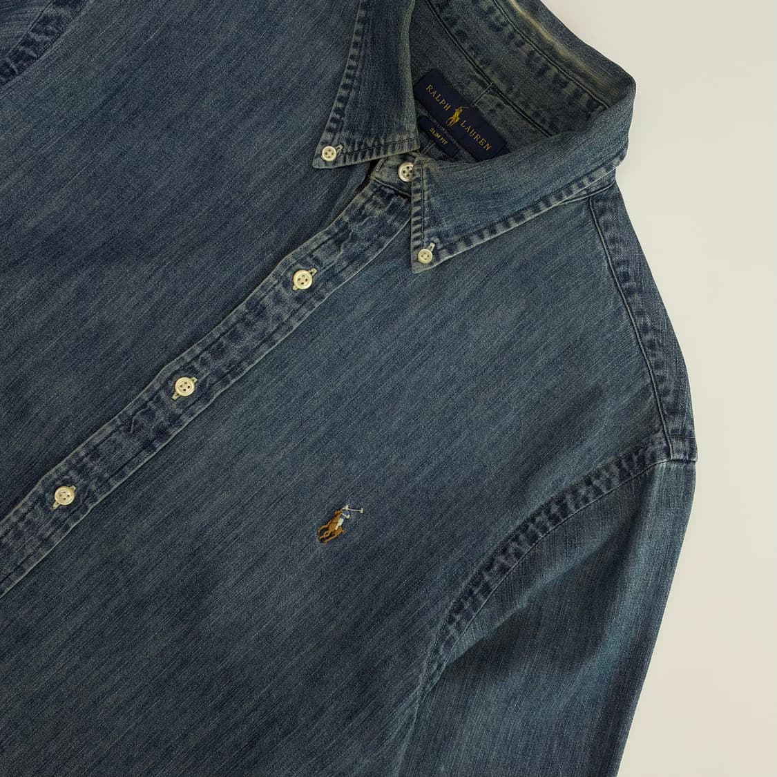 Polo  폴로 랄프로렌 자수 코튼 데님 셔츠 상품이미지3