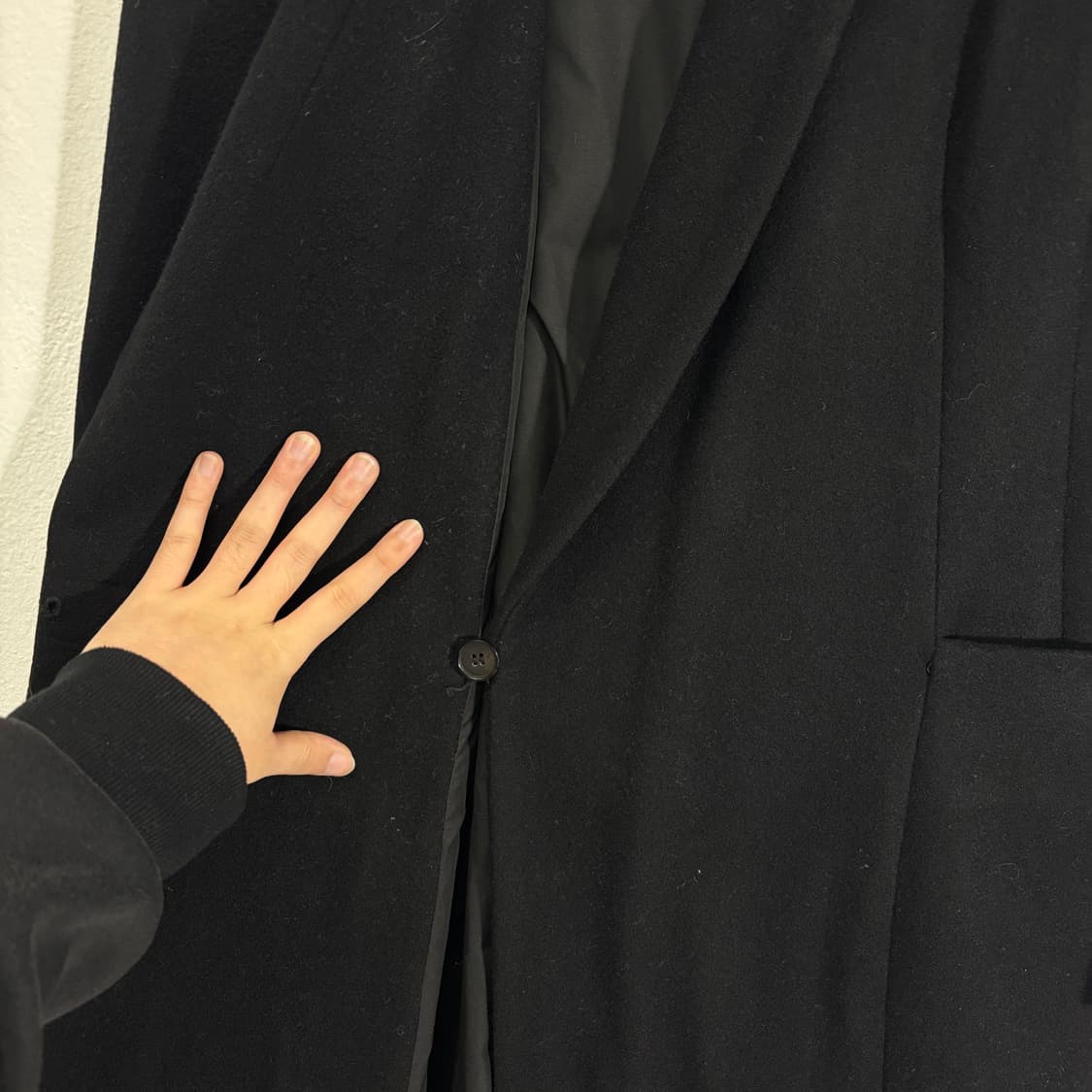 우먼S-M 캘빈클라인 CK 울 히든버튼 맥시코트 상품이미지2