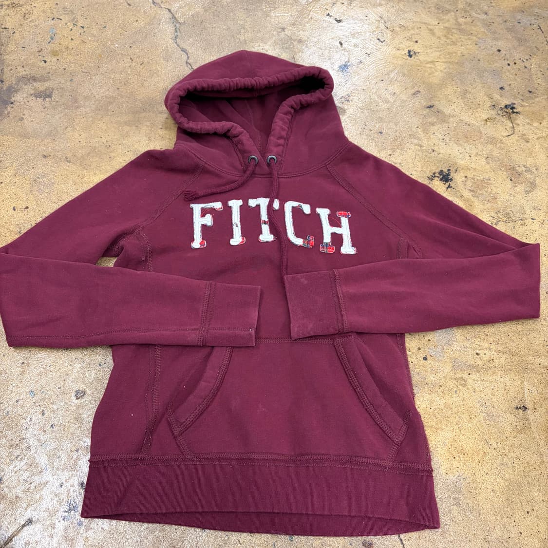 아베크롬비 버건디 후드집업 상품이미지2