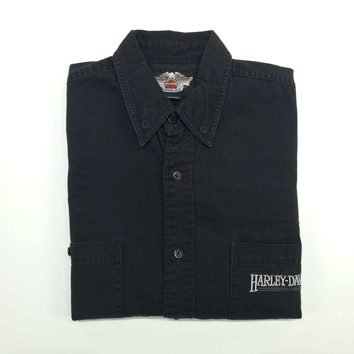 CN685 L 할리데이비슨 블랙 긴팔 셔츠 남방 상품이미지8