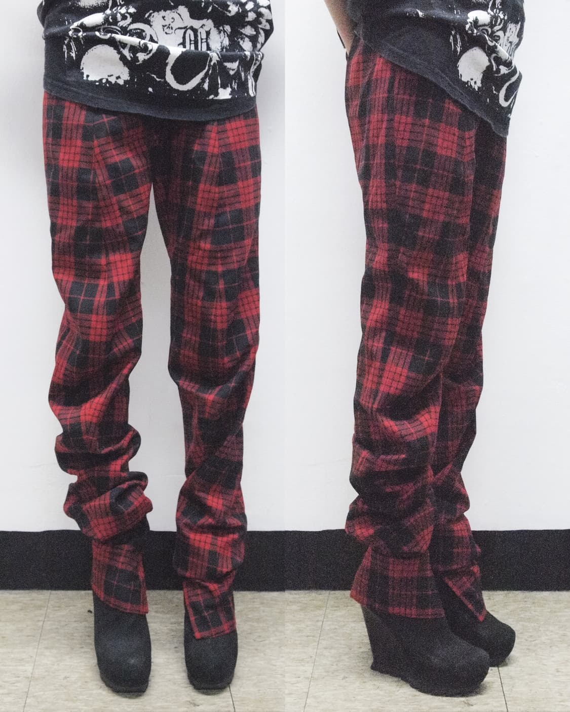 rare* 디르크 쇤베르거 04ss 런웨이 아카이브 커브드팬츠 상품이미지1