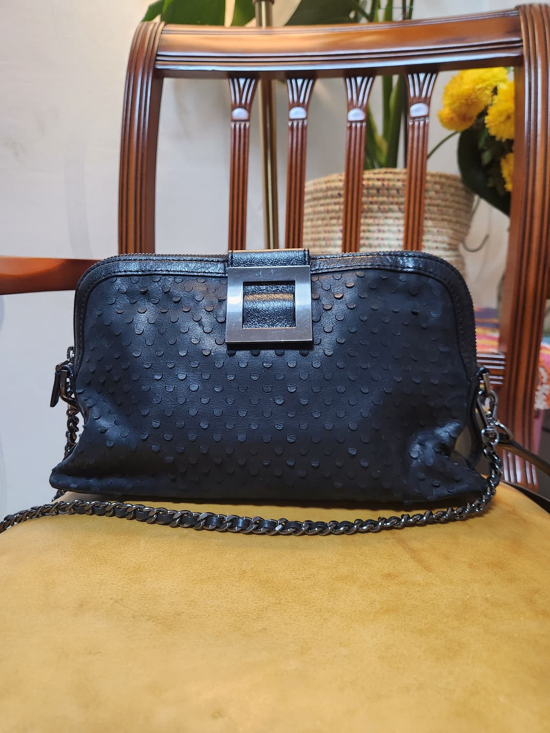 한섬루즈앤운지 블랙 체인 숄더백 가방 상품이미지2