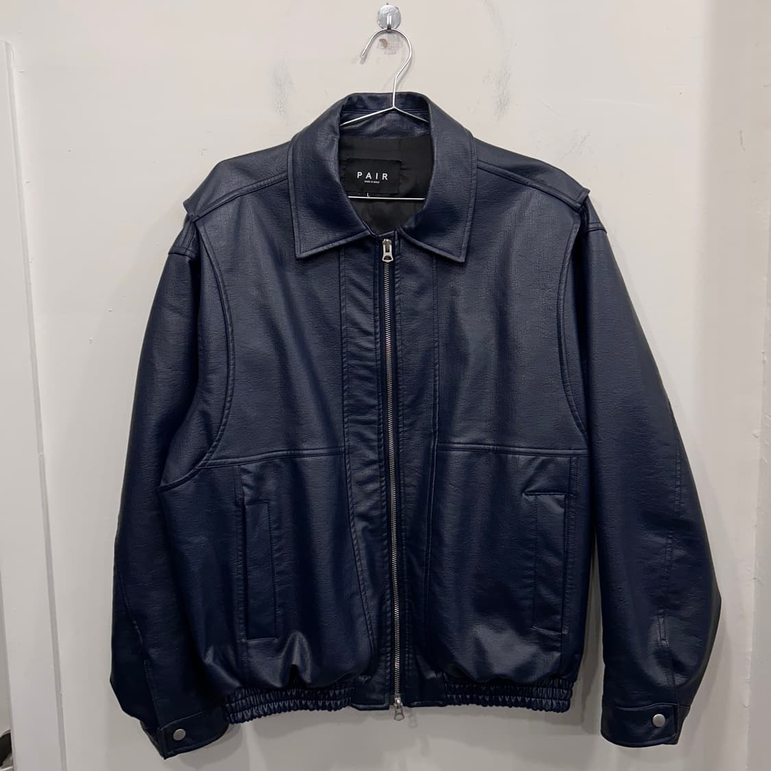 PAIR 램스킨 절개 슬리브 레더 봄버자켓 상품이미지2