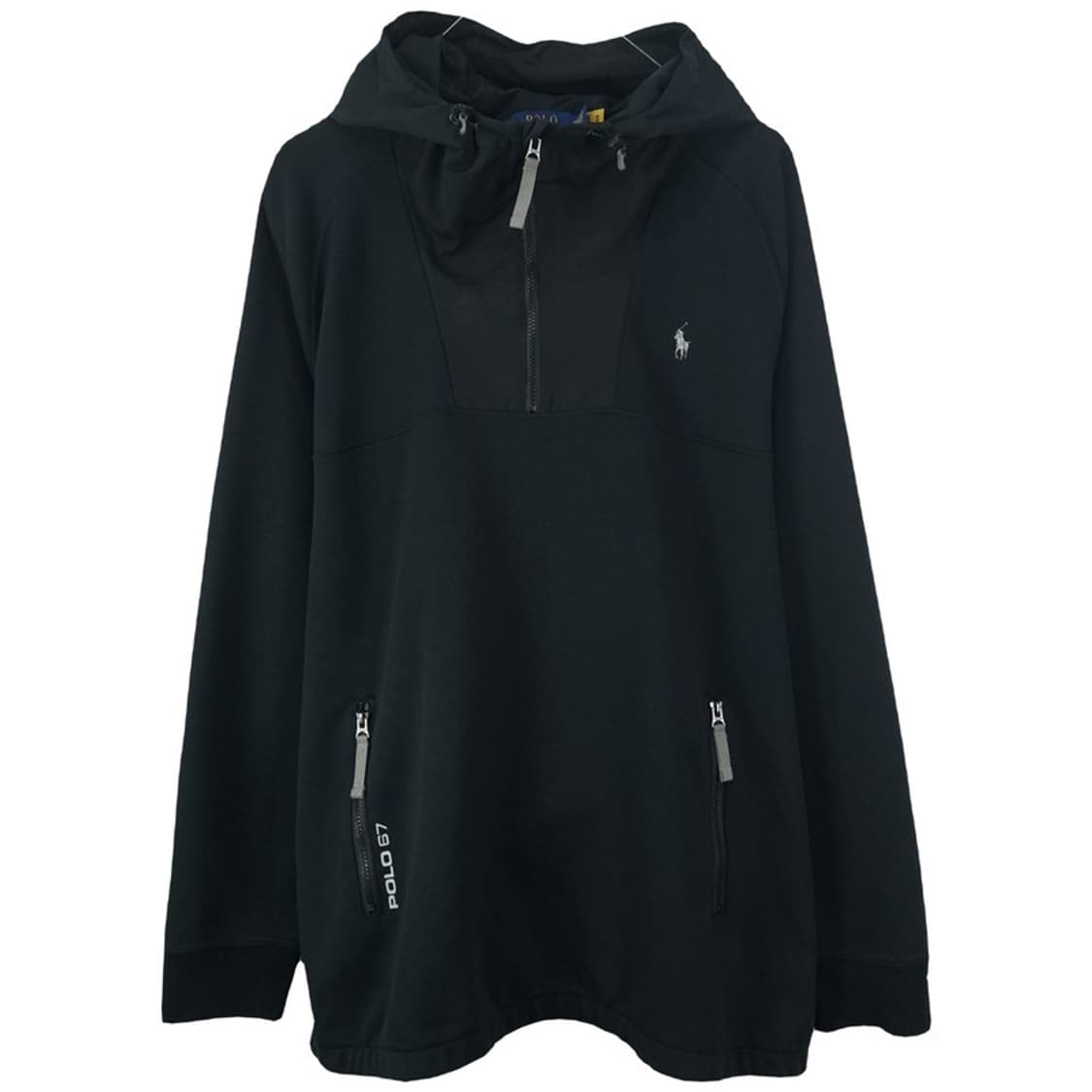 [폴로 랄프로렌] 포니 로고 하프집업 아노락 후드티 블랙 M18765 상품이미지2