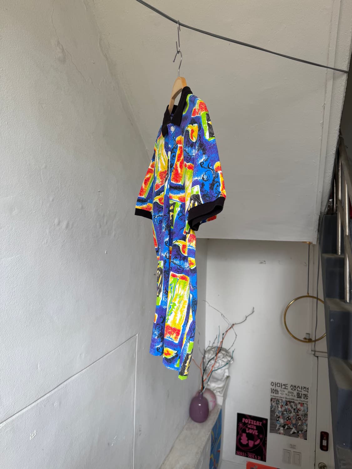 레트로 코튼 그래픽 피케 카라 티셔츠 상품이미지4