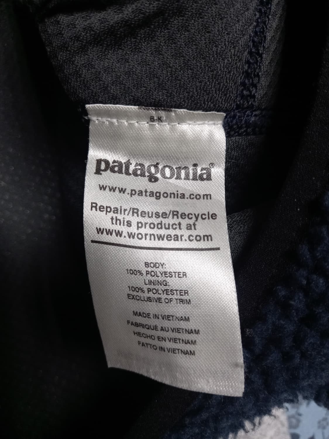 파타고니아  레트로 플리스 네이비  xs 상품이미지4