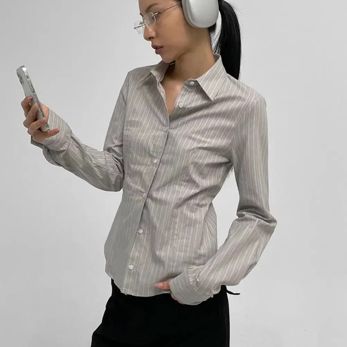 amomento retro stripe shirts 상품이미지8
