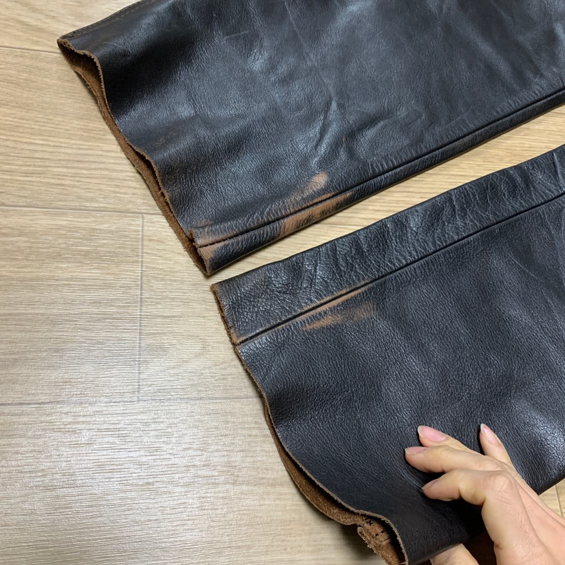 29)할리데이비슨 브라운 소가죽 팬츠 상품이미지6