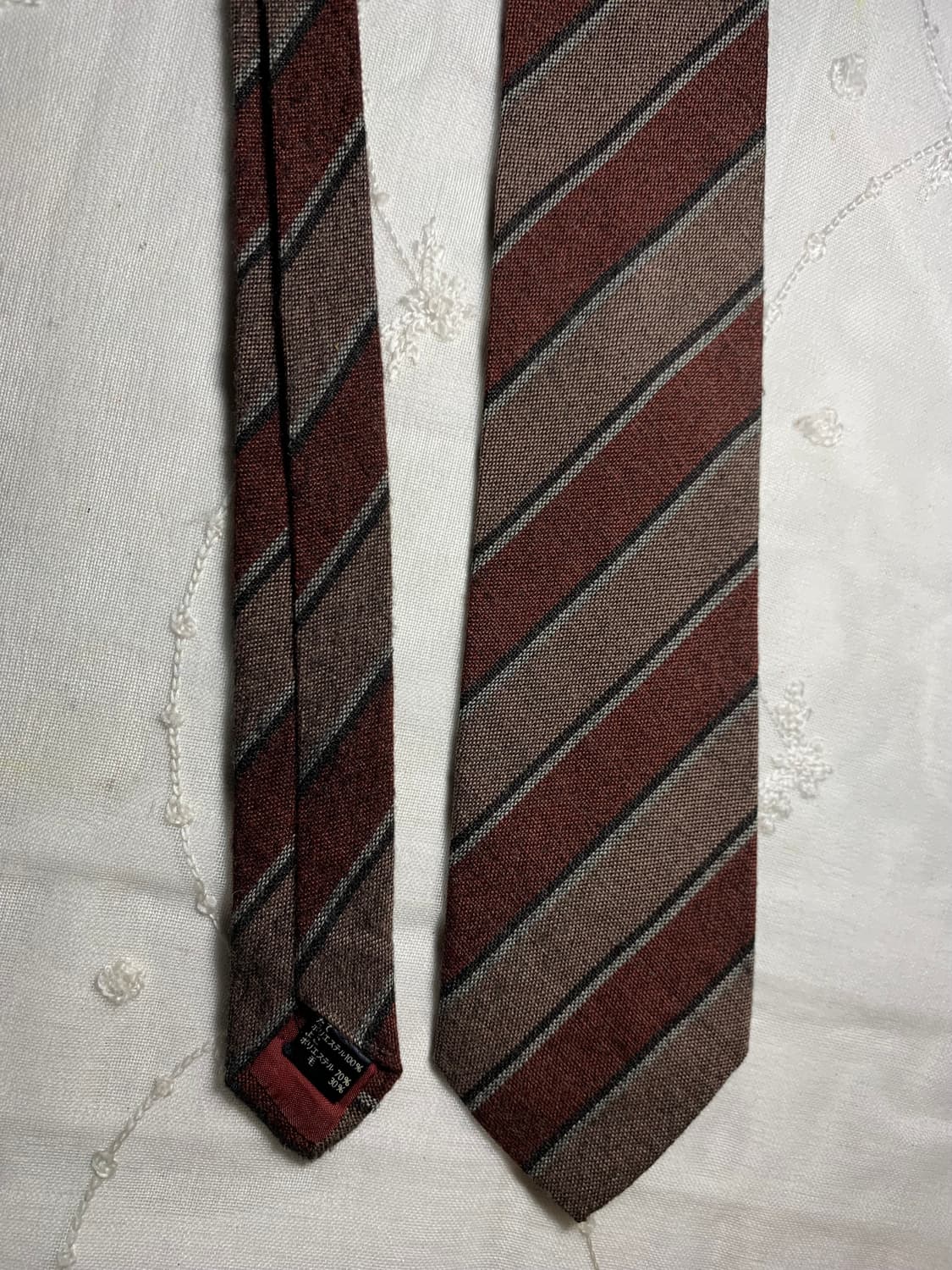 브라운 스트라이프 넥타이 잉글랜드 상품이미지1