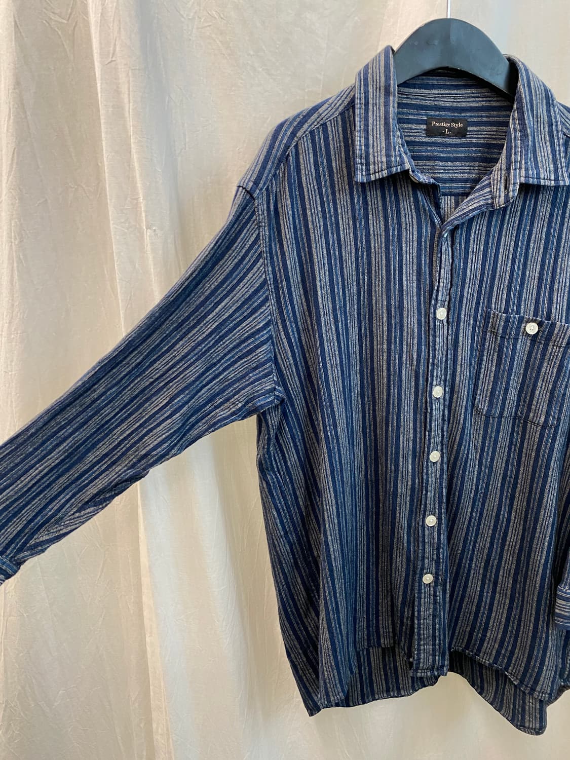 블루 스트라이프 셔츠(L) 상품이미지7