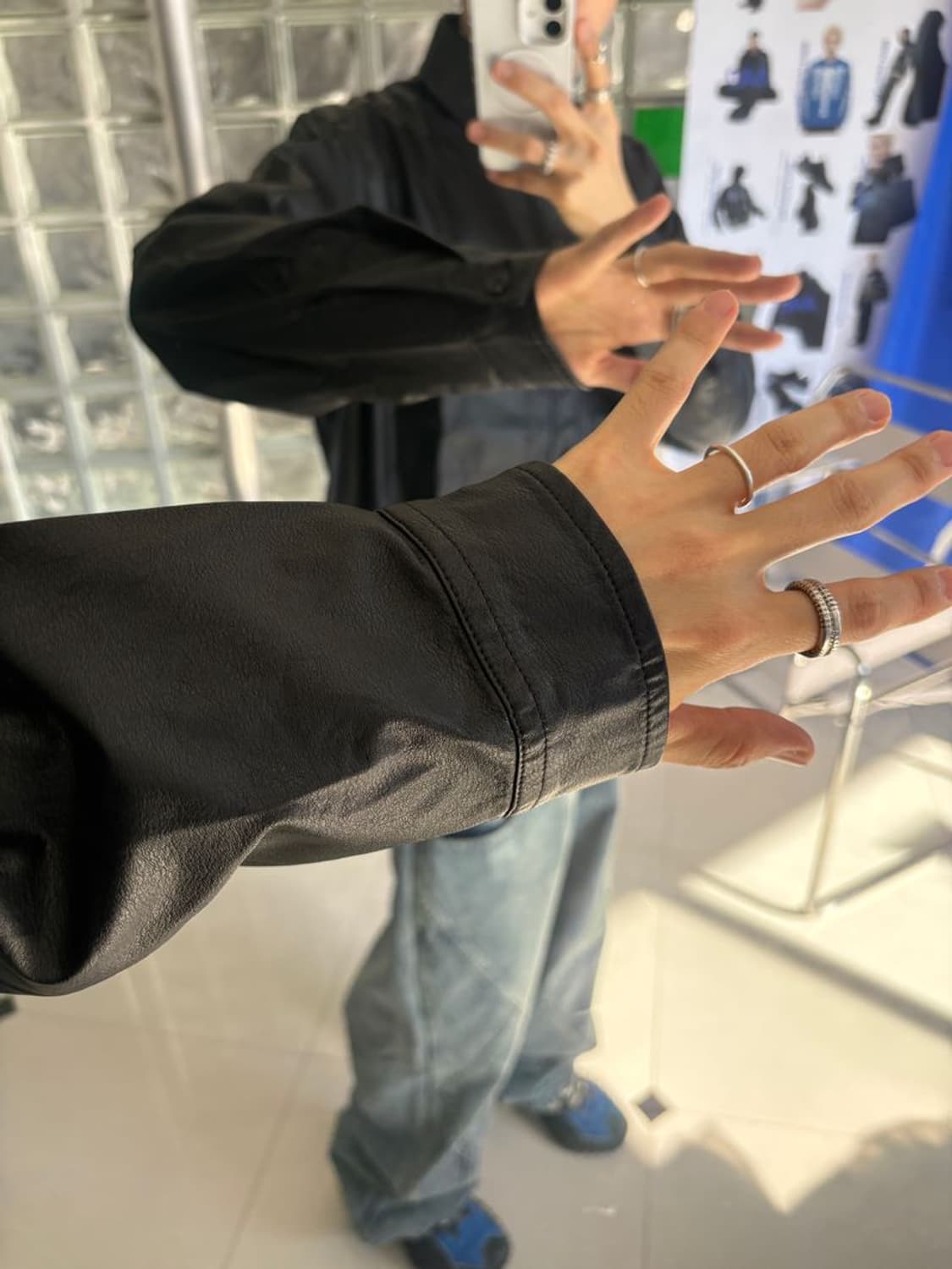 FAKE LEATHER CPO SHIRTS 인조 가죽 CPO 셔츠 상품이미지5