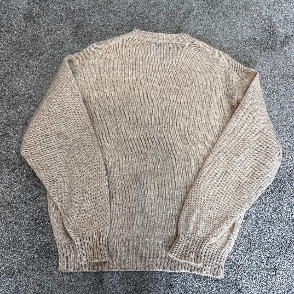 폴로 베이지 램스울 라운드 니트L 상품이미지6