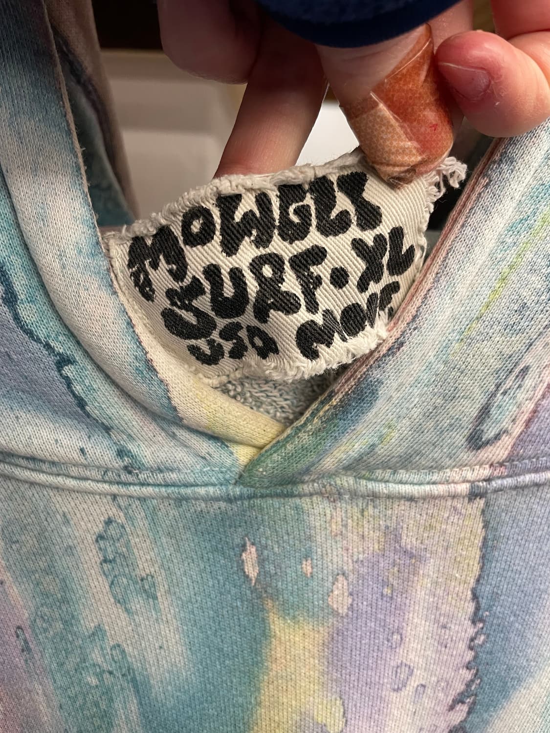 1990s USA Mowgli surf 타이다이 후드티 상품이미지7