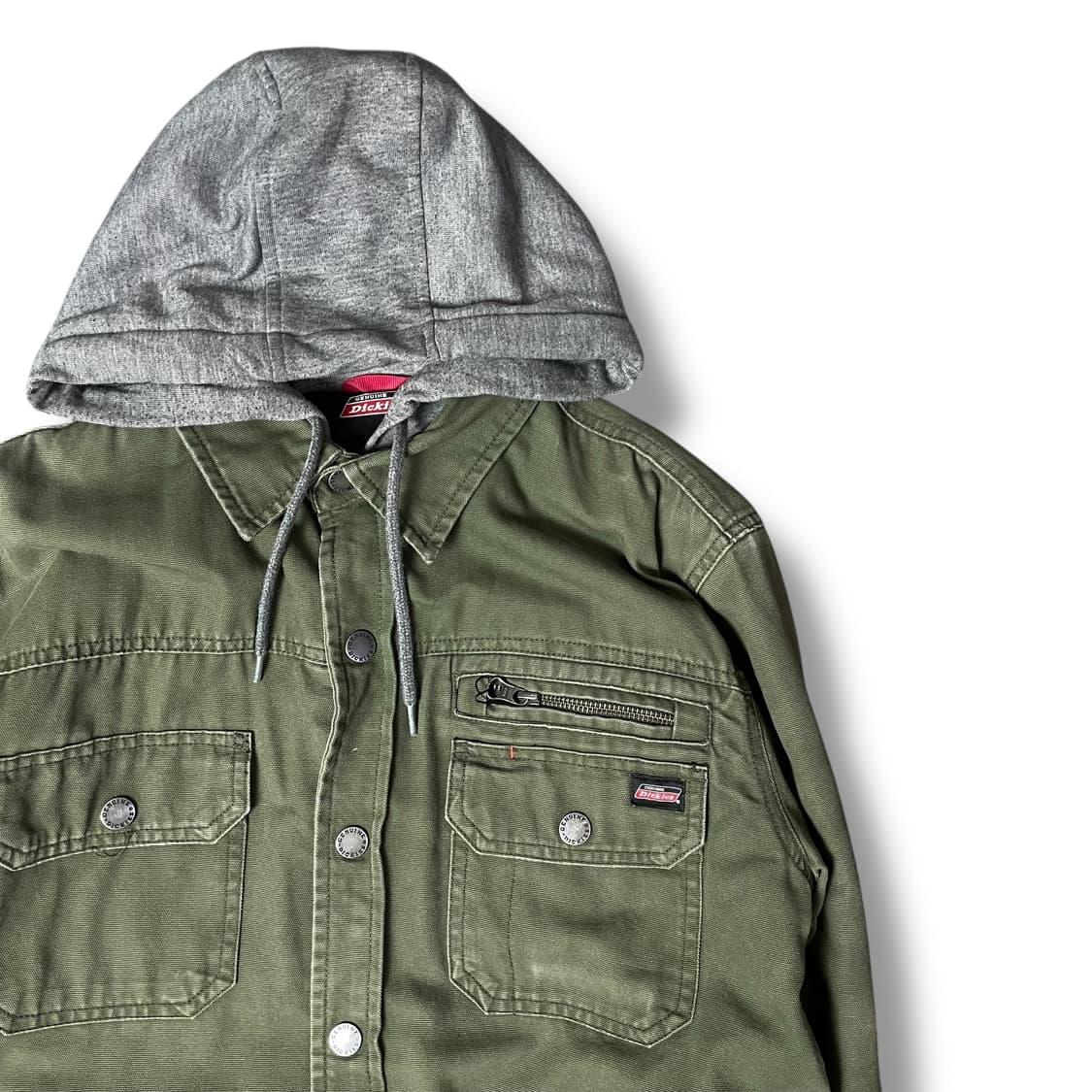 디키즈 OG 투포켓 카키 후드 워크 자켓 S 상품이미지3