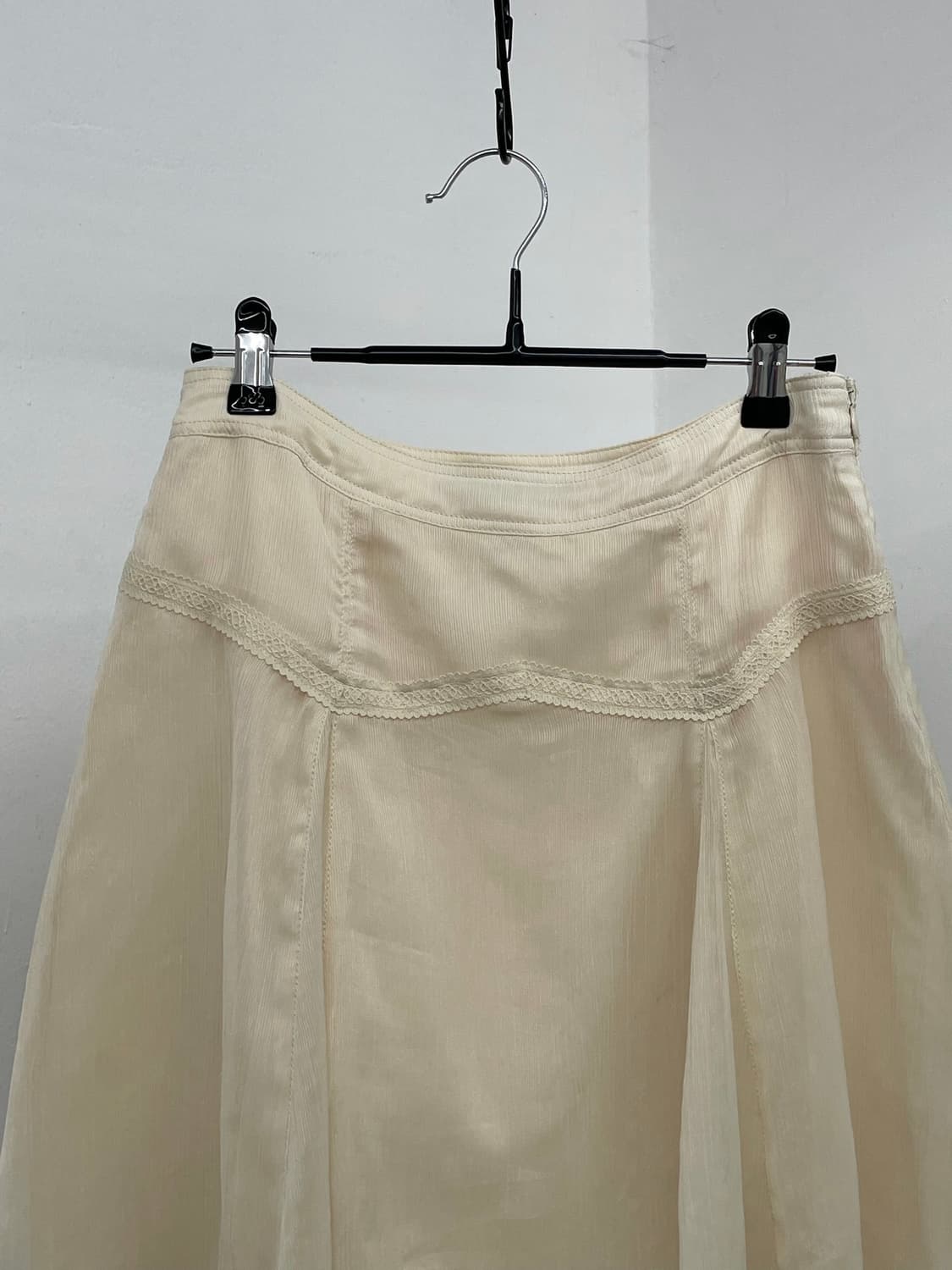 시어 크림 레이스 스커트 상품이미지5