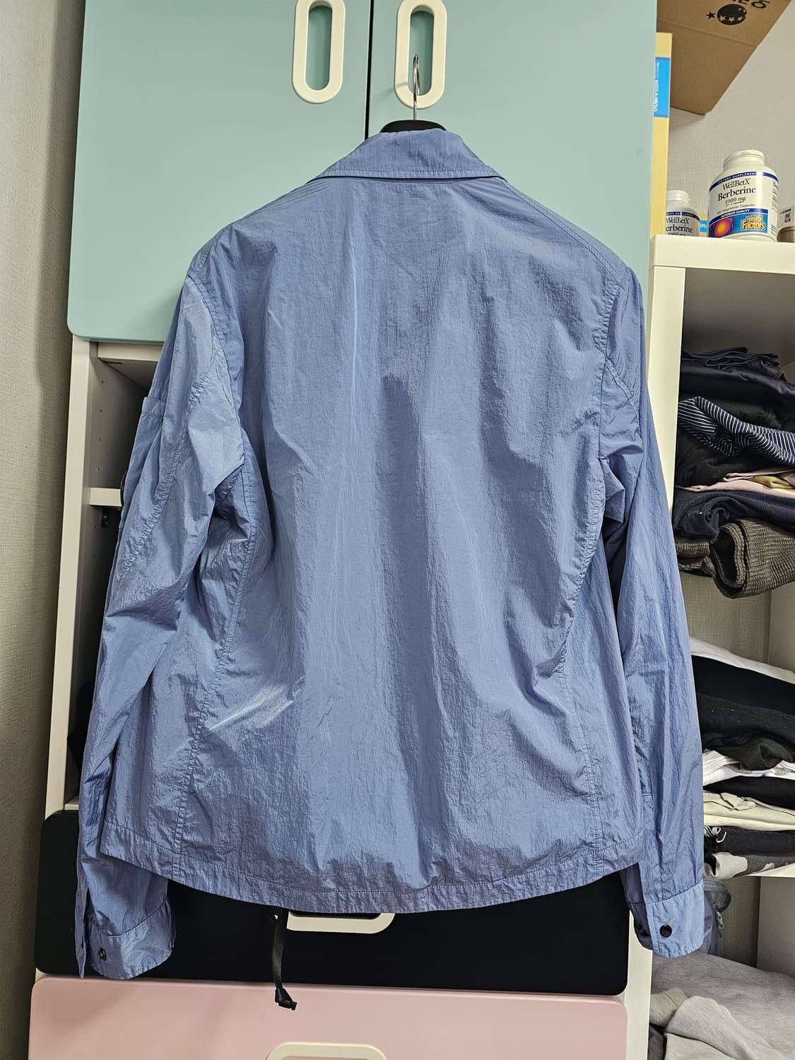 완전 새상품급 씨피 CP컴퍼니 크롬R 나일론 셔츠 자켓 파란색 팔아요~~ 상품이미지5