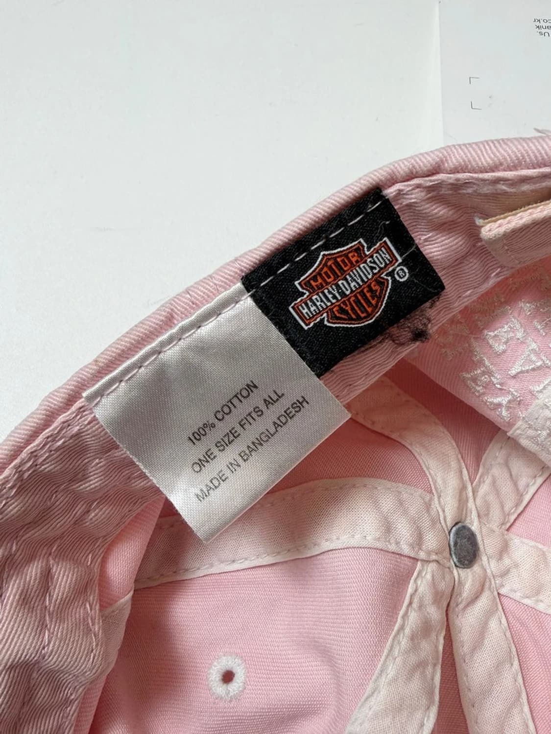 할리데이비슨 00's 자수 로고 핑크 볼 캡 Q1525 상품이미지7