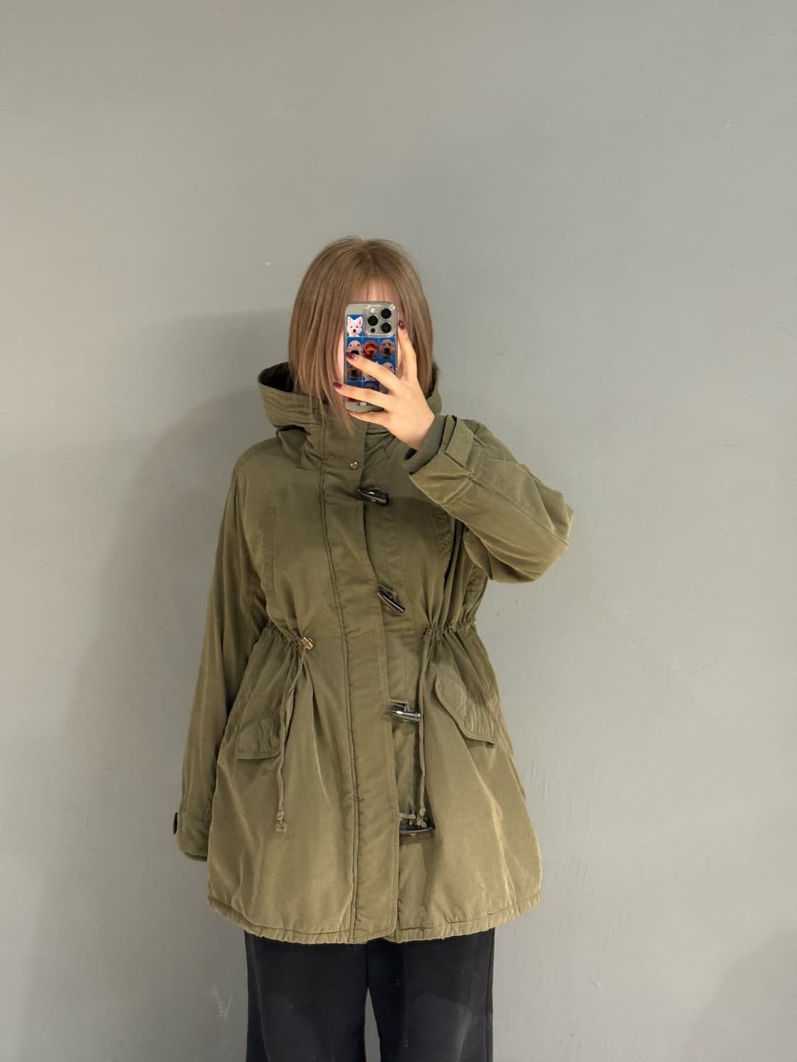duffle button point hood military parka 상품이미지4