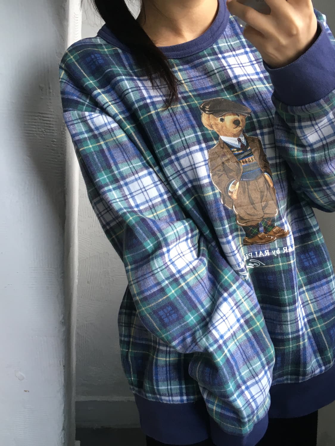 Polo 폴로 랄프로렌 신형 베어 플래드 플리스 맨투맨 상품이미지2