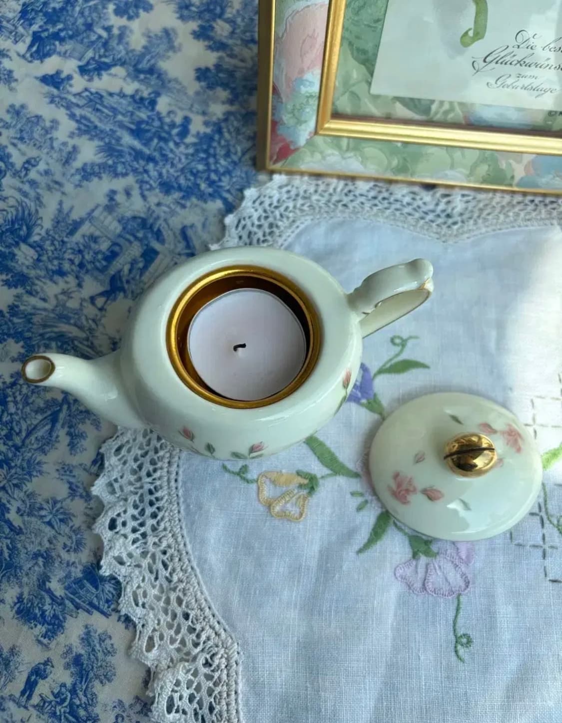 미국 빈티지 파티라이트 티팟쉐입 티라이트 홀더 상품이미지3