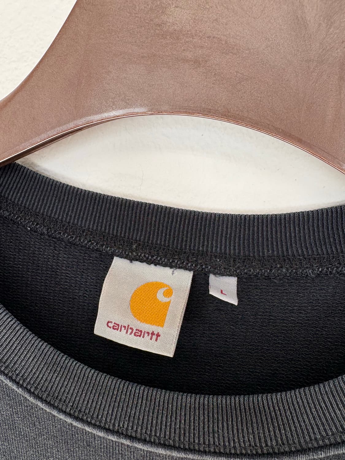  [L]CARHARTT 블랙 로고 긴팔티셔츠 상품이미지6