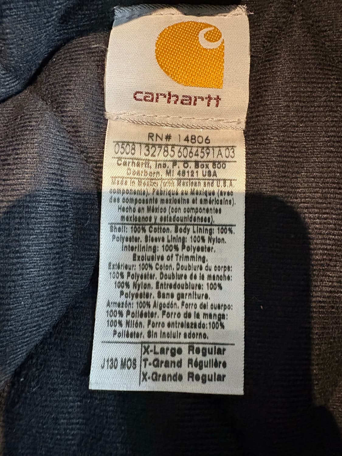 칼하트 j130 MOS XL 상품이미지2