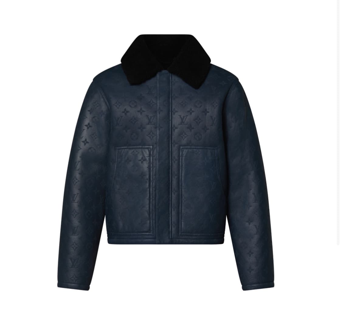 [54,XL] 루이비통 시어링 자켓 네이비 상품이미지5