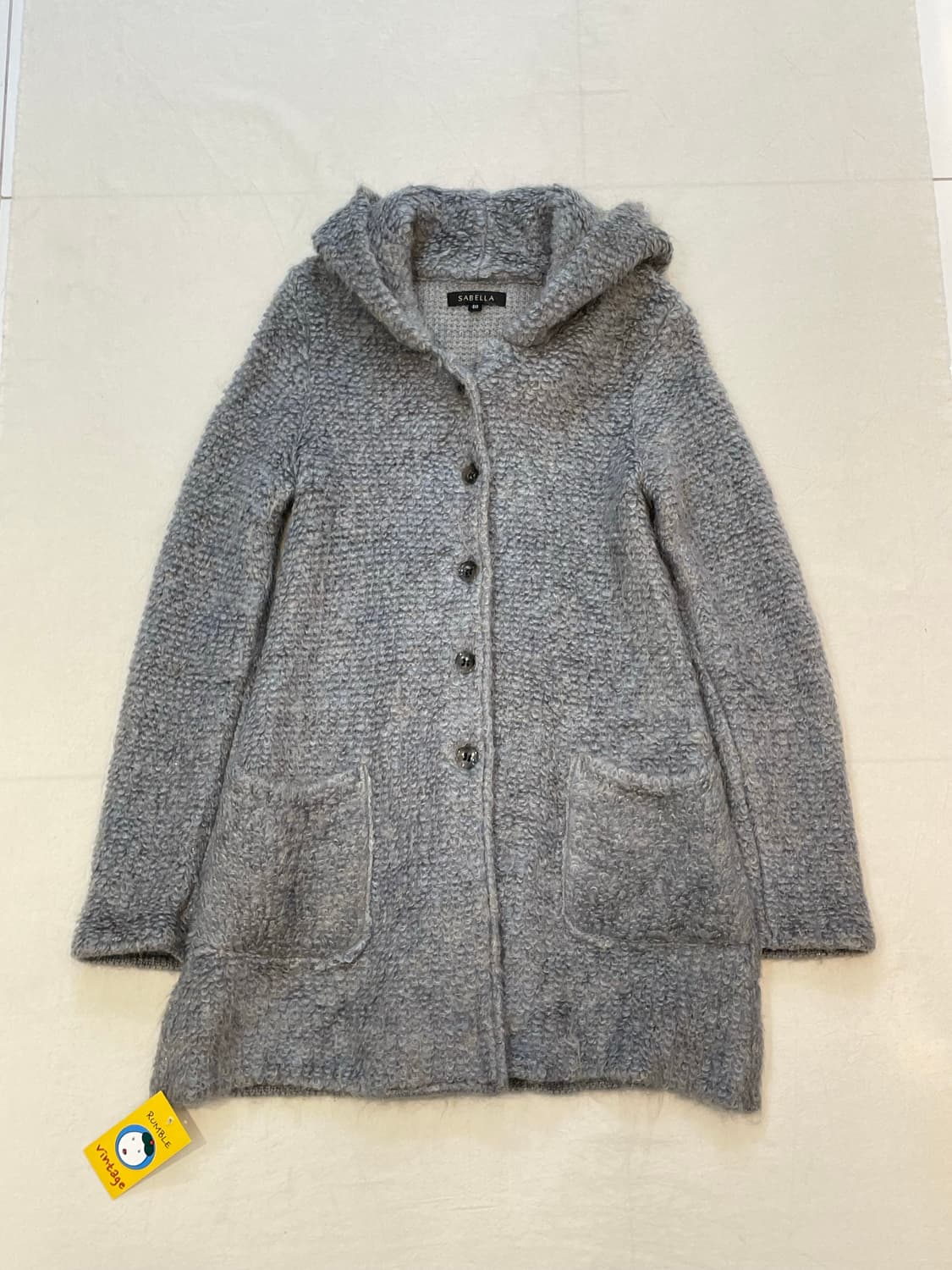 일본빈티지 모헤어 후드롱가디건 상품이미지3